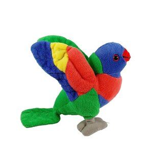 Wild Republic Lorikeet Bird Plush Stuffed Animal Toy Green Blue Red
